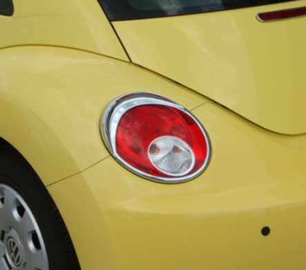 Накладки на задние фонари хромированные IDFR 1-VW022-02C для Volkswagen Beetle 2005-2012
