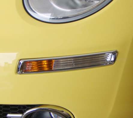 Накладки на повторители в переднем бампере хромированные IDFR 1-VW022-04C для Volkswagen Beetle 2005-2012