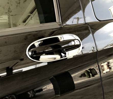 Накладки под ручки дверей 3шт. хромированные IDFR 1-MB705-11C для Mercedes-Benz W447 V-Class 2014- 