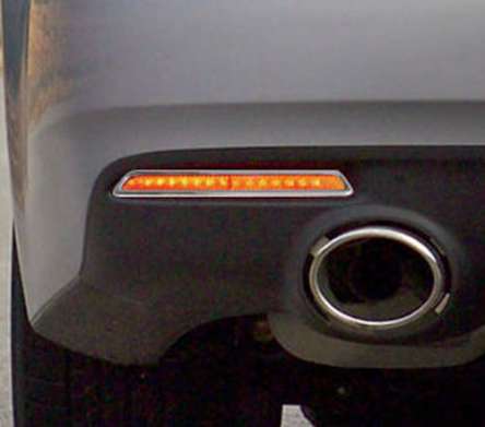 Накладки на катафоты в заднем бампере хромированные IDFR 1-MZ420-09C для Mazda 6 2005-2008