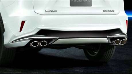 Накладка на задний бампер (с глушителем) Modellista для Lexus RX200t RX350 RX450h 2016+ (оригинал, Япония)