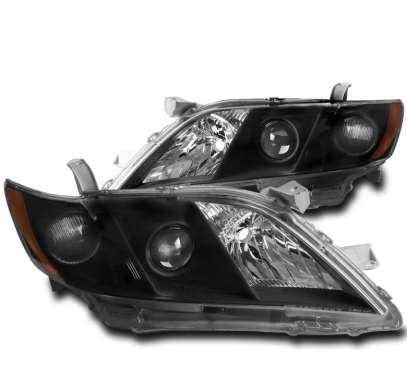 Передняя оптика черная для Toyota Camry 2007-2009 
