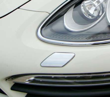 Накладки на омыватели фар хромированные IDFR 1-PS132-03C для Porsche Cayenne 2010-2015