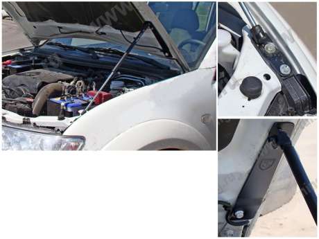 Упор гидропневматический капота с крепежем, 1шт, для авто Mitsubishi Pajero Sport 2008-2016