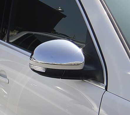 Накладки на зеркала хромированные IDFR 1-VW650-04C для Volkswagen Tiguan 2007-2011