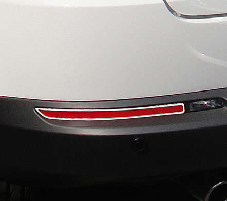 Накладки на катафоты в заднем бампере хромированные IDFR 1-VW650-07C для Volkswagen Tiguan 2007-2011