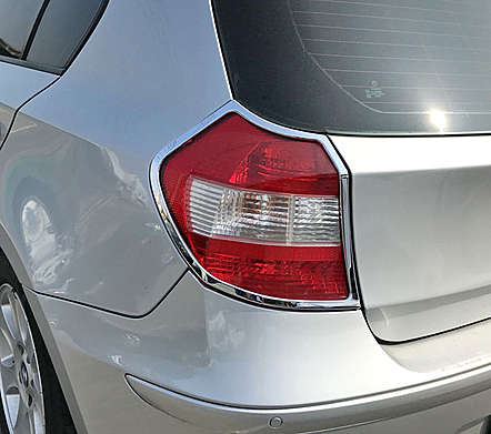 Накладки на задние фонари хромированные IDFR 1-BW050-02C для BMW E87 2005-2012 