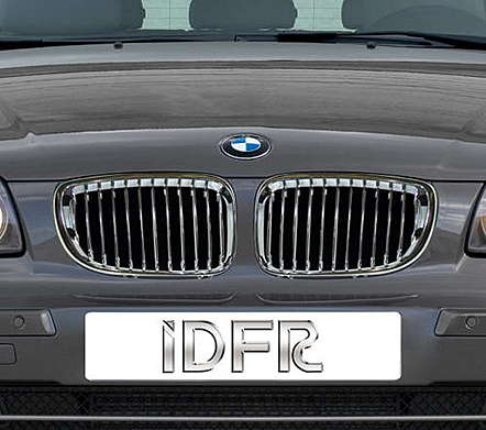 Решетки радиатора хромированные IDFR 1-BW050-06CB для BMW E87 2008-2013