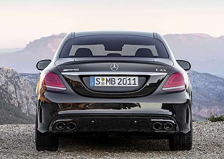 Спойлер на крышку багажника крашенный AMG43 Style для Mercedes Benz W205 C63 C43 Sedan 2014-2020