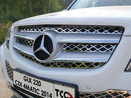 Решетка радиатора верхняя (лист) MERGLK220D14-02 для Mercedes-Benz GLK 220 CDI 4MATIC 2012-2015
