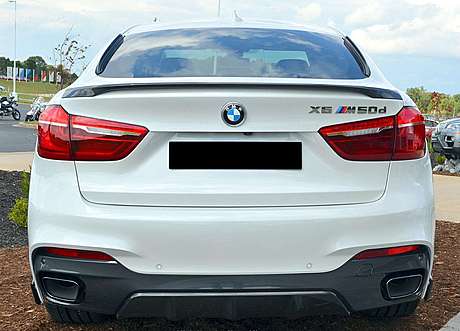 Спойлер-накладка на крышку багажника крашенный ABS-пластик, для авто BMW X6 F16 2014-2019 (TW)