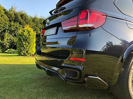Накладки карбоновые на штатные насадки глушителя для BMW X6 F16 2014-2019
