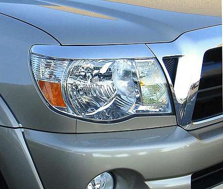 Накладки на передние фары хромированные Premium FX PFXH0128 для Toyota Tacoma Crew Cab 2005-2011