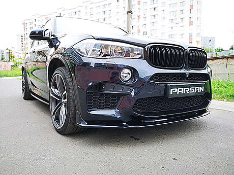 Сплиттер переднего бампера под покраску Parsan PA-Х5МF85-SB01 для BMW X5 M (F85) / X6 M (F86)