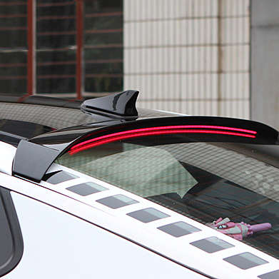 Спойлер на заднее стекло с диодным стоп сигналом черный глянец для Kia K5 Optima 2016-2018