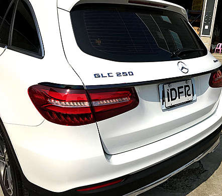 Молдинги на крышку багажника и задние фонари черные IDFR 1-MB332-10FBK для Mercedes Benz X253 GLC Class 2015-2019