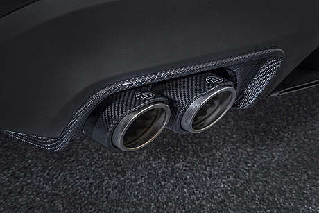 Накладки на задний бампер (карбон) Brabus для Mercedes GLC (X253) (оригинал, Германия)