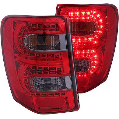 Задние фонари диодные красные с тонированными вставками Anzo 311180 для Jeep Grand Cherokee 1999-2004