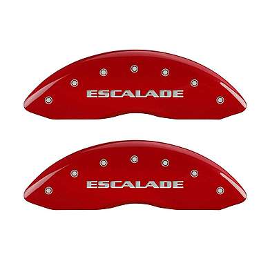 Накладки на суппорта цвет красный с логотипом Escalade комплект 4шт. MGP CPR4538R для Cadillac Escalade 2007-2020