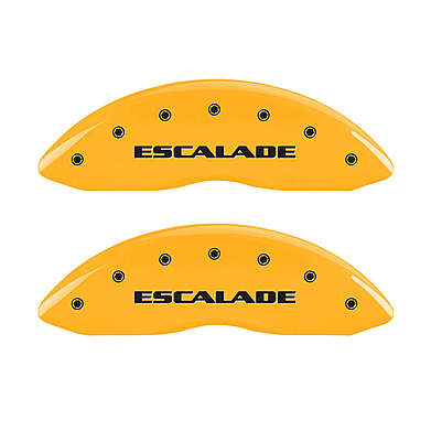 Накладки на суппорта цвет желтый с логотипом Escalade комплект 4шт. MGP CPR4535Y для Cadillac Escalade 2007-2020