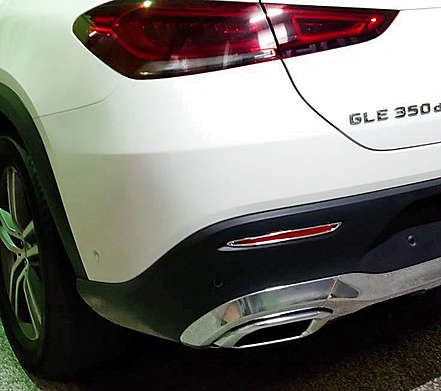 Накладки на катафоты в заднем бампере хромированные IDFR 1-MB357-09C для Mercedes-Benz GLE -Class Coupe C167 2020-
