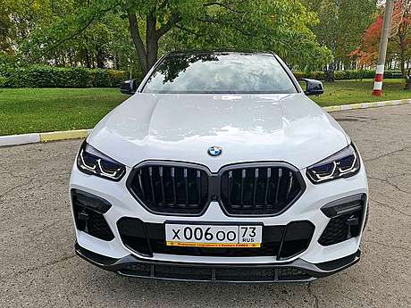 Губа переднего бампера карбон Renegade для BMW X6 G06 2019-