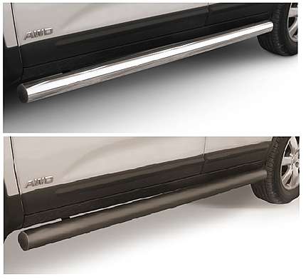 Подножки-трубы диам.76мм, нержавейка (возможен заказ сталь с черным покрытием -60%), для авто Kia Sorento XM 2009-2012