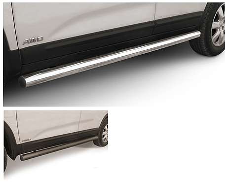 Подножки-трубы диам.57мм, нержавейка (возможен заказ сталь с черным покрытием -60%), для авто Kia Sorento XM 2009-2012