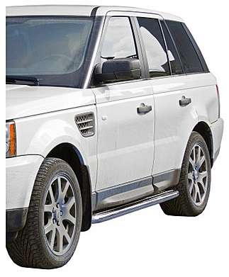 Подножки с листом диам.63мм, лист алюминий, окантовка нержавейка, для авто Range Rover Sport 2005-2013