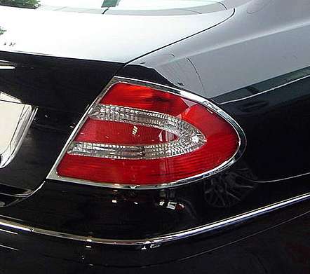 Накладки на задние фонари хромированные IDFR 1-MB171-02C для Mercedes-Benz W209 CLK Class 2003-2009