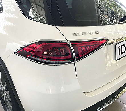 Накладки на задние фонари хромированные IDFR 1-MB356-02C для Mercedes-Benz GLE-Class W167 2019-2021