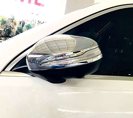 Накладки на зеркала хромированные IDFR 1-MB356-04C для Mercedes-Benz GLE-Class W167 2019-2021