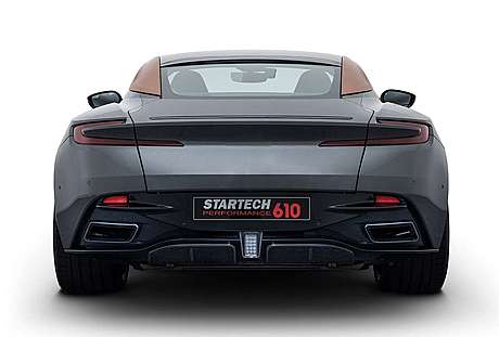 Вставки в задний бампер (черный глянец) с насадками Startech DB11-400-00 для Aston Martin DB11 (оригинал, Германия)