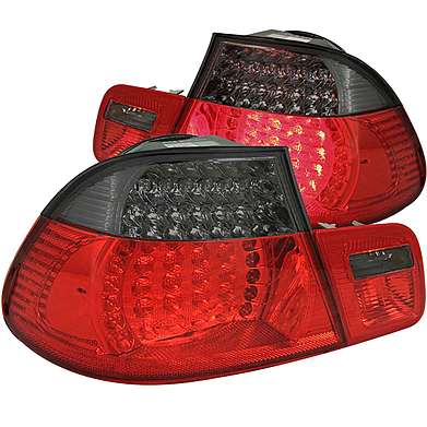 Задние фонари диодные красные с тонированными вставками Anzo 321127 для BMW E46 2D 1999-2001