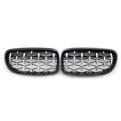 Решетки радиатора черные глянцевые Diamond Style для BMW E90 E91 2009-2013