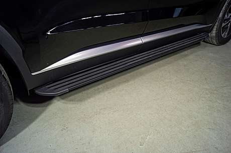 Пороги алюминиевые Slim Line Black 1920 мм HYUNPAL21-19B для Hyundai Palisade 2020-