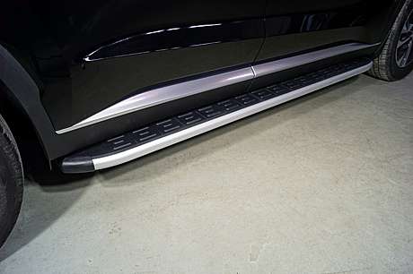 Пороги алюминиевые с пластиковой накладкой 1920 мм HYUNPAL21-18AL для Hyundai Palisade 2020-