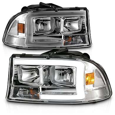 Передние фары диодные хромированные Anzo 111592 для Dodge Dakota 1997-2004 / Dodge Durango 1998-2003