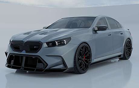 Накладки боковые переднего бампера карбон Renegade Design для BMW G90 5 Series 2024-2025