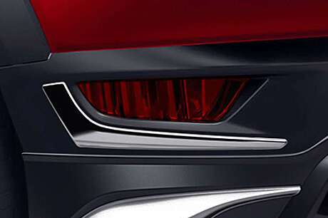 Накладки на задний бампер хромированные Kenstyle для Mazda CX-3 2015-2019 (Оригинал, Япония)