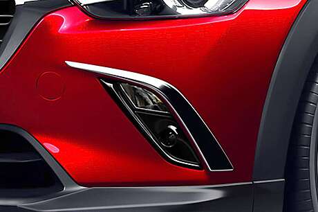Накладка на противотуманные фары хромированная Kenstyle для Mazda CX-3 2015-2019 (Оригинал, Япония)