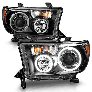 Передняя оптика диодная черная Anzo 111174 для Toyota Tundra 2007-2013 / Toyota Sequoia 2008-2017  