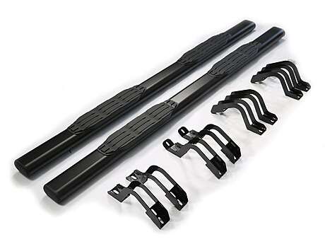 Боковые трубы черные DeluxAuto DL-TYTD14-SBCR для Toyota Tundra 2007-2021 